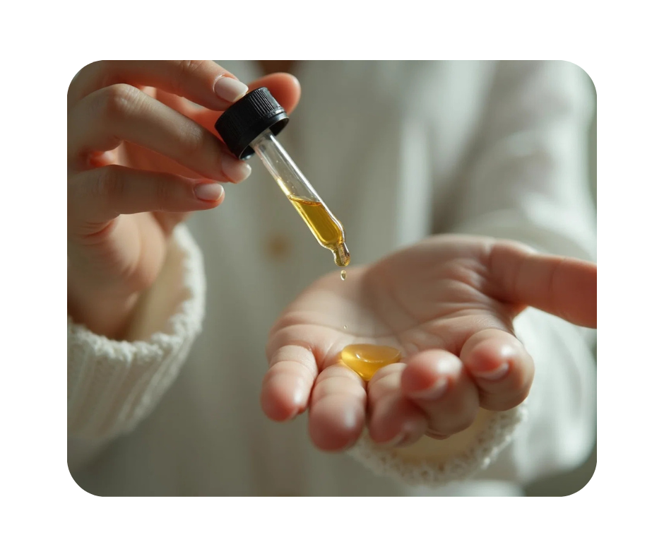 Textura ligera del aceite CBD para pelo